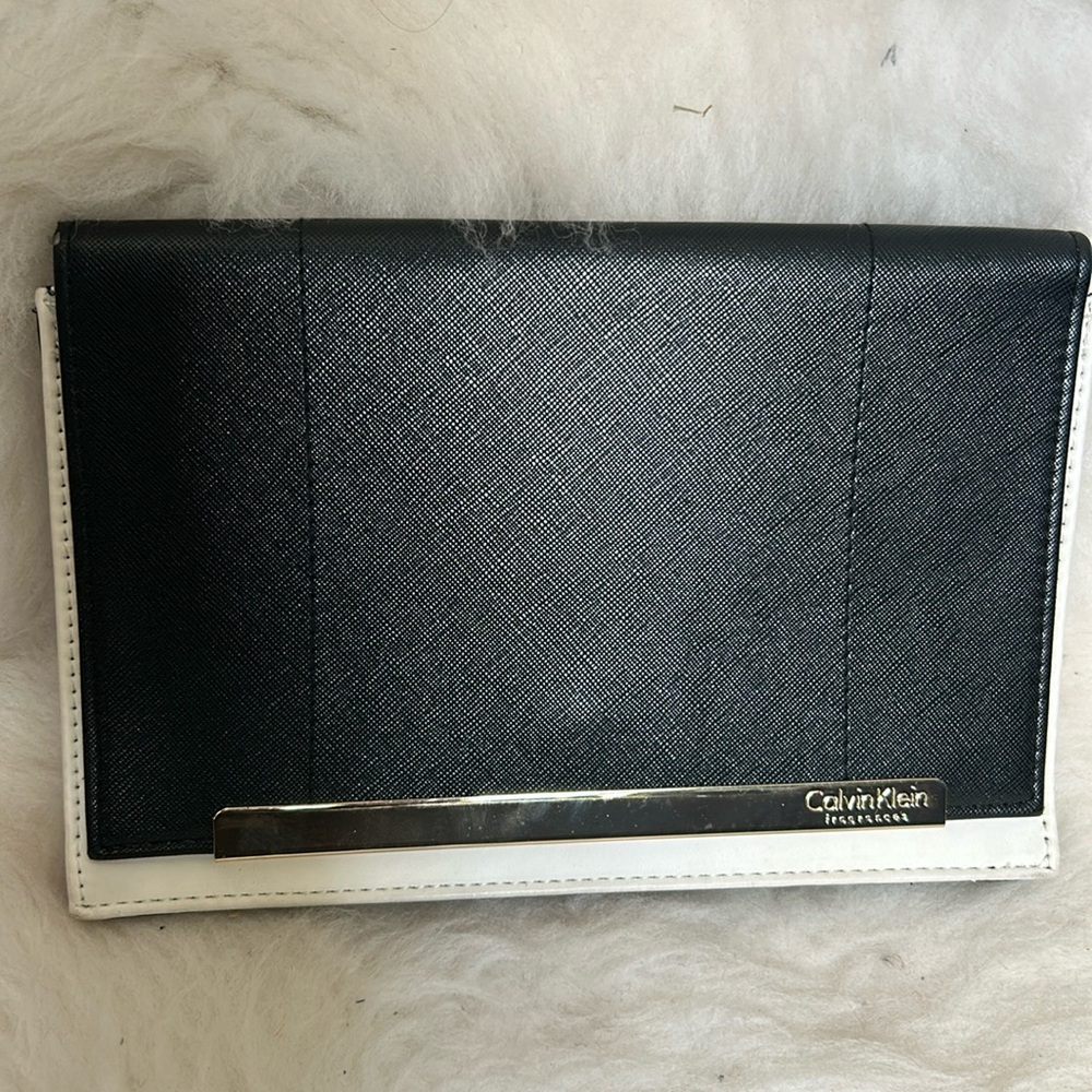 Black and white clutch